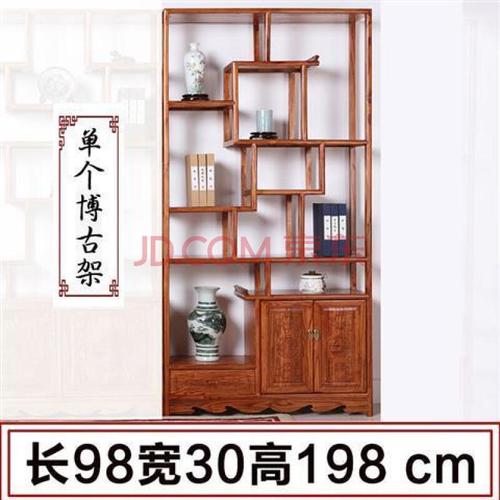 博古架榆木实木多宝阁茶具茶叶陈列置物架展示柜中式家具客厅隔断禄协