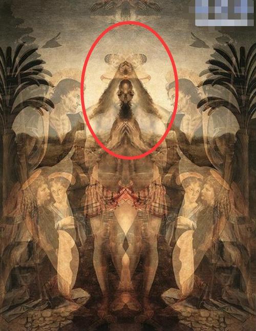 其实,达芬奇的作品中,镜像处理后,出现"外星人"的作品还真不