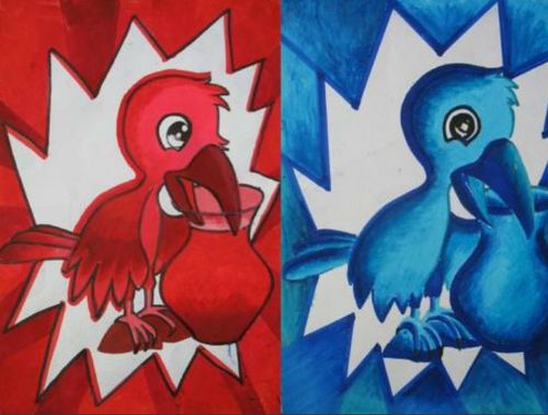 中班美术欣赏活动:奇妙的冷暖色