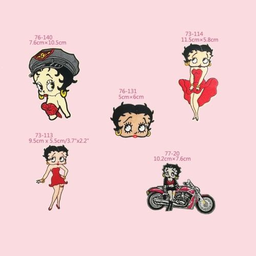 BETTYBOOP,bettyboop包包 betty boop 贝蒂小姐卡通刺绣徽章补衣服图案补丁布贴补洞贴