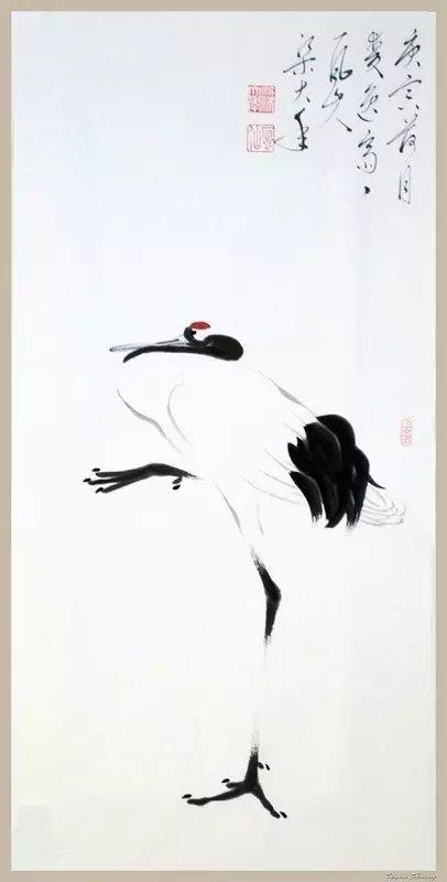 名家花鸟百图作品集《 仙鹤》(49)
