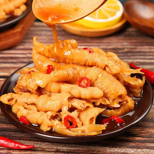 酸辣无骨鸡爪柠檬网红去骨泡椒凤爪脱骨袋装鸡肉零食