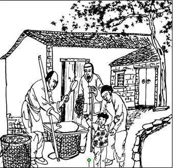 卖糖人的老爷爷简笔画