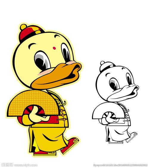 卡通鸭子设计图__psd分层素材_psd分层素材_设计图库