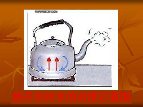 烧开水时水的对流示意图