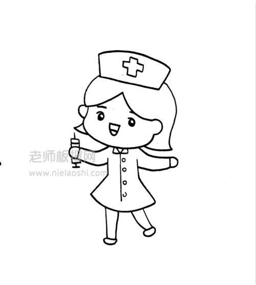 护士简笔画图片 护士如何画的