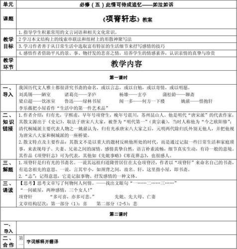 《项脊轩志》教案