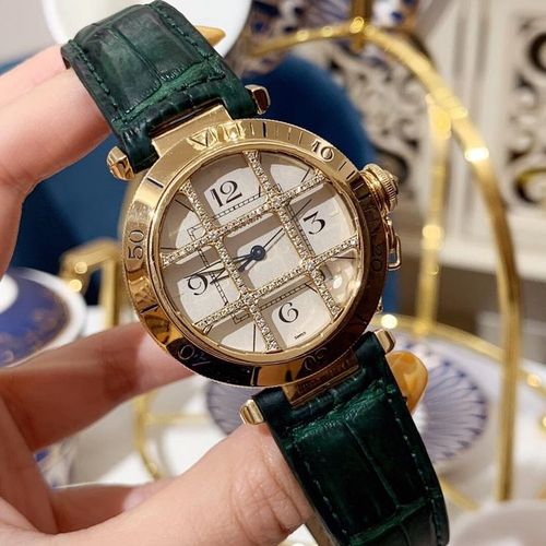 cartier 卡地亚帕莎系列原镶钻自动机械女表