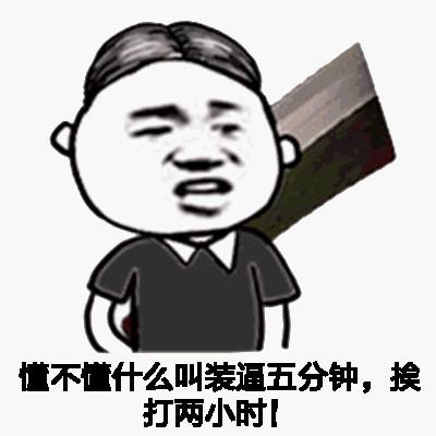 懂不懂什么叫着装逼五分钟,挨打两小时!_懂不懂_着装_五分钟表情