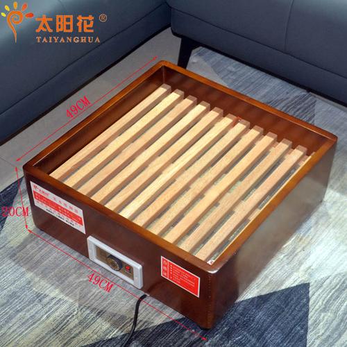 电火盆湖南烤火箱烤火桶取暖器暖脚电火箱火桶实木湖南火柜烤火炉