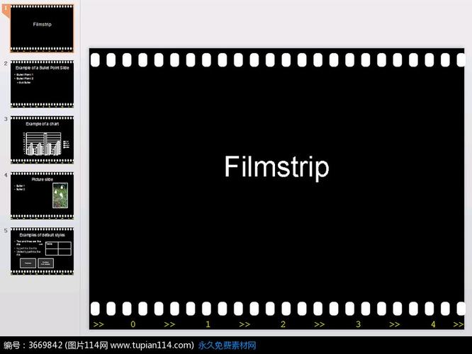 [原创] 电影胶片效果ppt背景素材