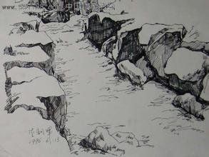 石头速写_360图片