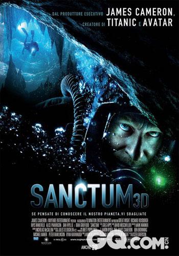 【电影《夺命深渊》海报】   今年,由卡梅隆指导的新片《夺命深渊》