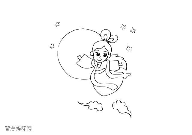 嫦娥简笔画画法教程