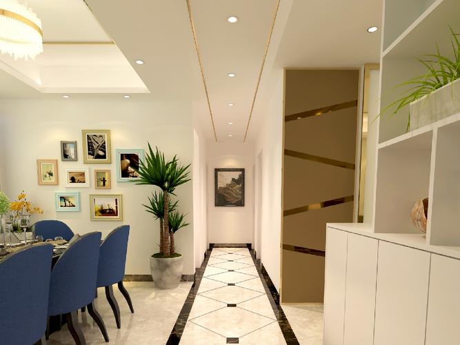 菱形地砖的铺贴,对空间有了一个过渡的作用