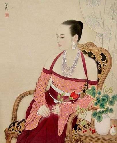 林滨帆 工笔人物画