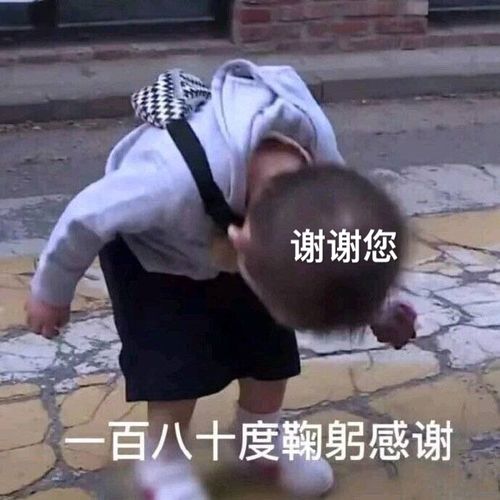 谢谢您 一百八十度鞠躬感谢表情包 - 日常表情包