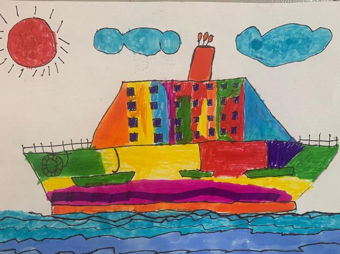 《船儿出航》——二年级美术上册