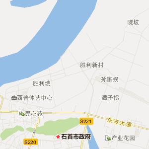 荆州市石首市行政地图