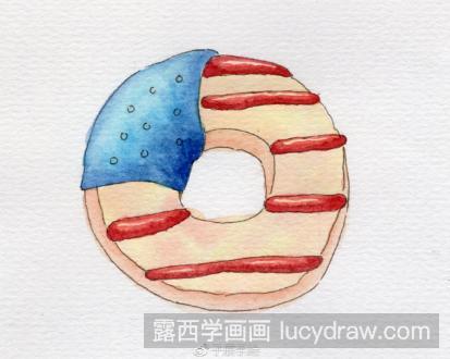 教你用水彩手绘甜甜圈