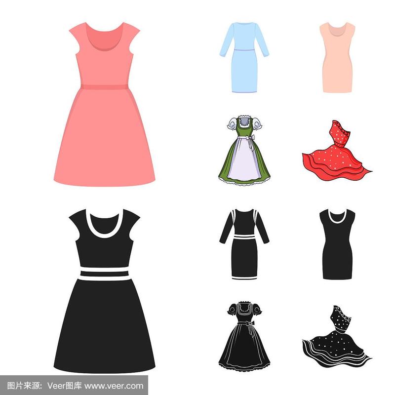 分离着色,连衣裙,符号,服装店,一个物体