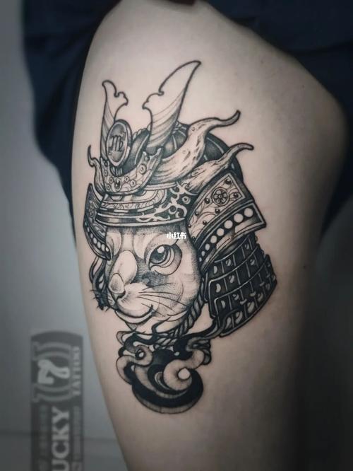 上海纹身|独特的武士兔设计上身91_纹身_设计_兔子