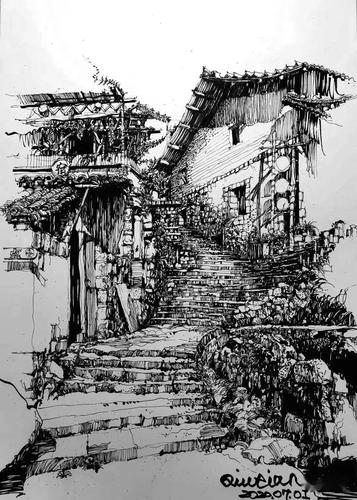 钢笔画家秋添 | 精选钢笔画100幅,震撼出炉!