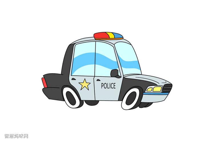 卡通警车怎么画