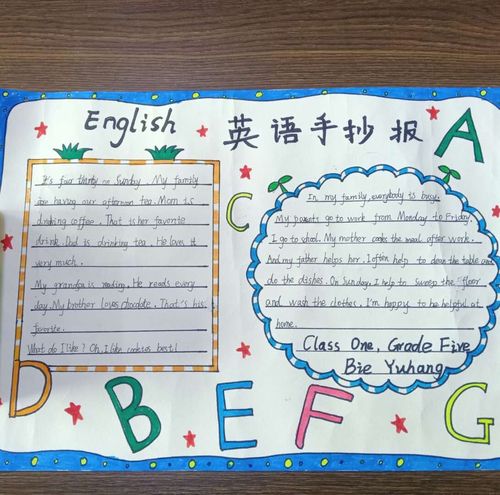 快乐英语,快乐学习———曙光小学"英语手抄报"评比活动