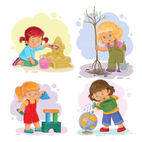 关键词:小孩女孩城堡孩子童年可爱地球插图插画手绘卡通喜悦玩具玩沙