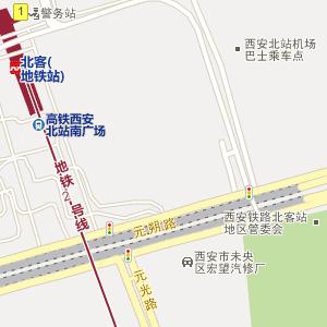 北客站地图_北客站周边地图_西安地铁