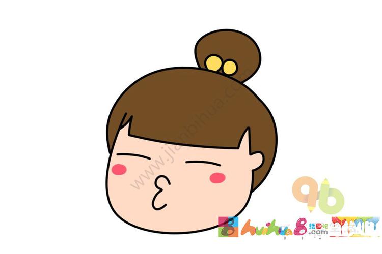嘟嘴的小女孩 人物头像简笔画,女孩头像简笔画可爱,女孩头像简笔画q版
