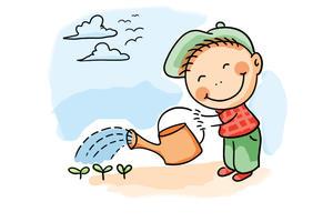 春天小男孩简笔画集