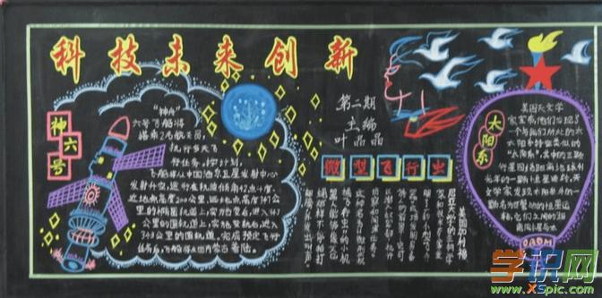 有关科技的黑板报设计