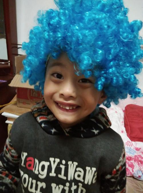 儿童假发男孩假发小丑道具假发幼儿舞蹈爆炸头假发头套玩具假发套