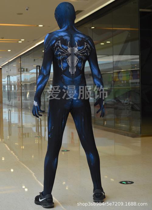 毒液蜘蛛侠紧身衣 cosplay venom蜘蛛侠 party服装万 圣节表演服