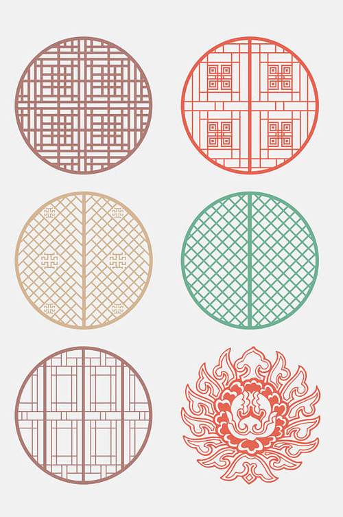 精致唯美中式传统图案窗格免抠素材传统中式窗格免抠素材中式中国风