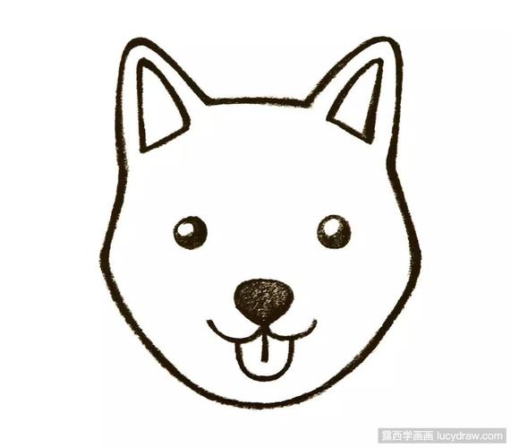 简笔画教程:可爱的小狗