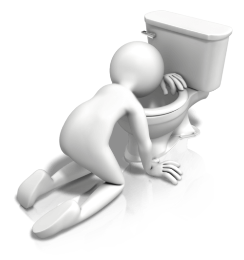 在马桶呕吐的3d小人png图片