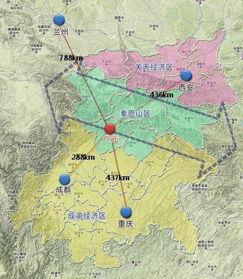 甘,陕交汇地,国道108线,国道212线纵贯全境,北距广元盘龙机场仅8公里