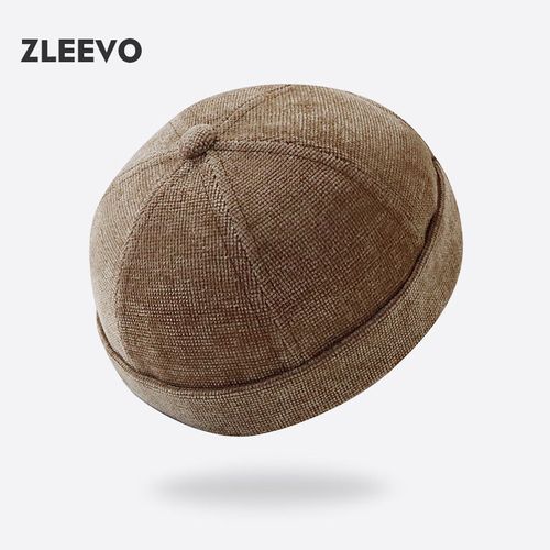 品牌高档无檐纯色瓜皮帽男女嘻哈地主帽子潮雅痞帽