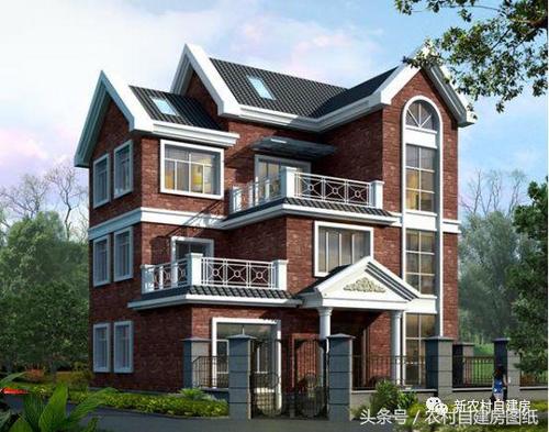 3款小户型三层别墅设计图, 造价比较经济,很适合农村自建