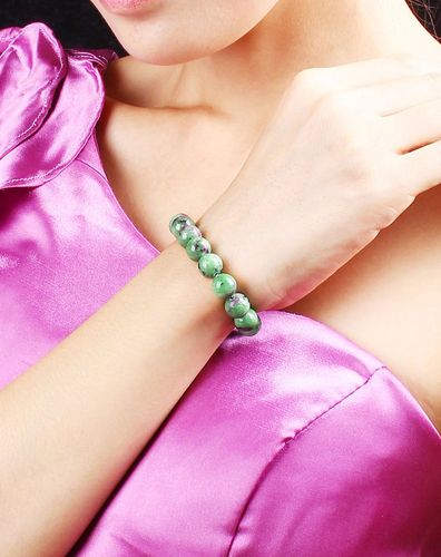 红宝石黝帘石单圈手链10mm