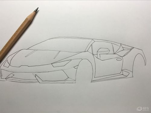 【我爱画汽车】手绘兰博基尼huracan lp610-4