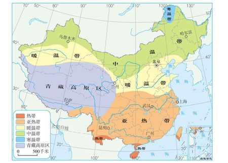 我国纬度最高的温度带是