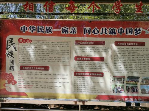 民族团结宣传展板进校园