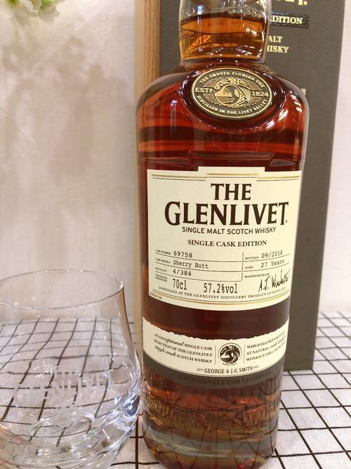 格兰威特单一麦芽苏格兰威士忌27年雪莉桶陈酿单桶版57.2度
