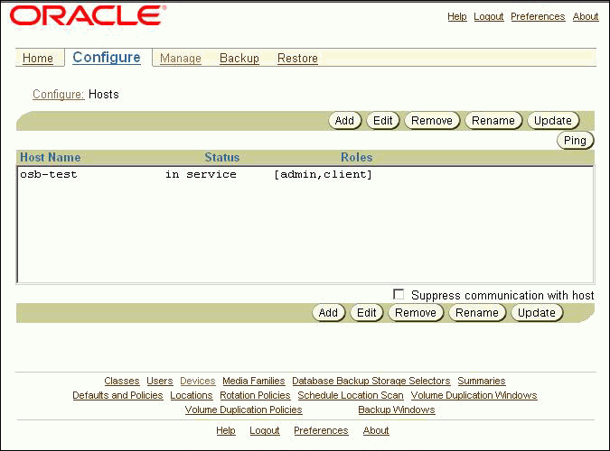 administrative domain configuration and management