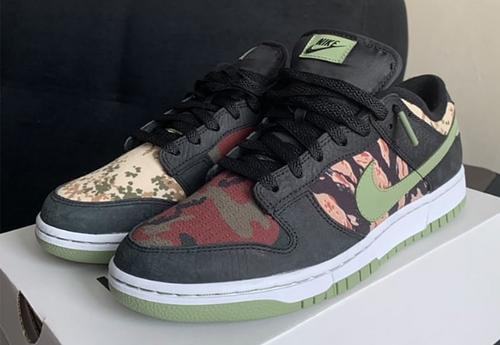 耐克dunk迷彩鸳鸯配色新款 nike dunk low se "oil green" 耐克dunk