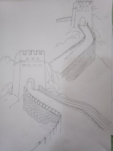 五年级《长城》绘画步骤指导